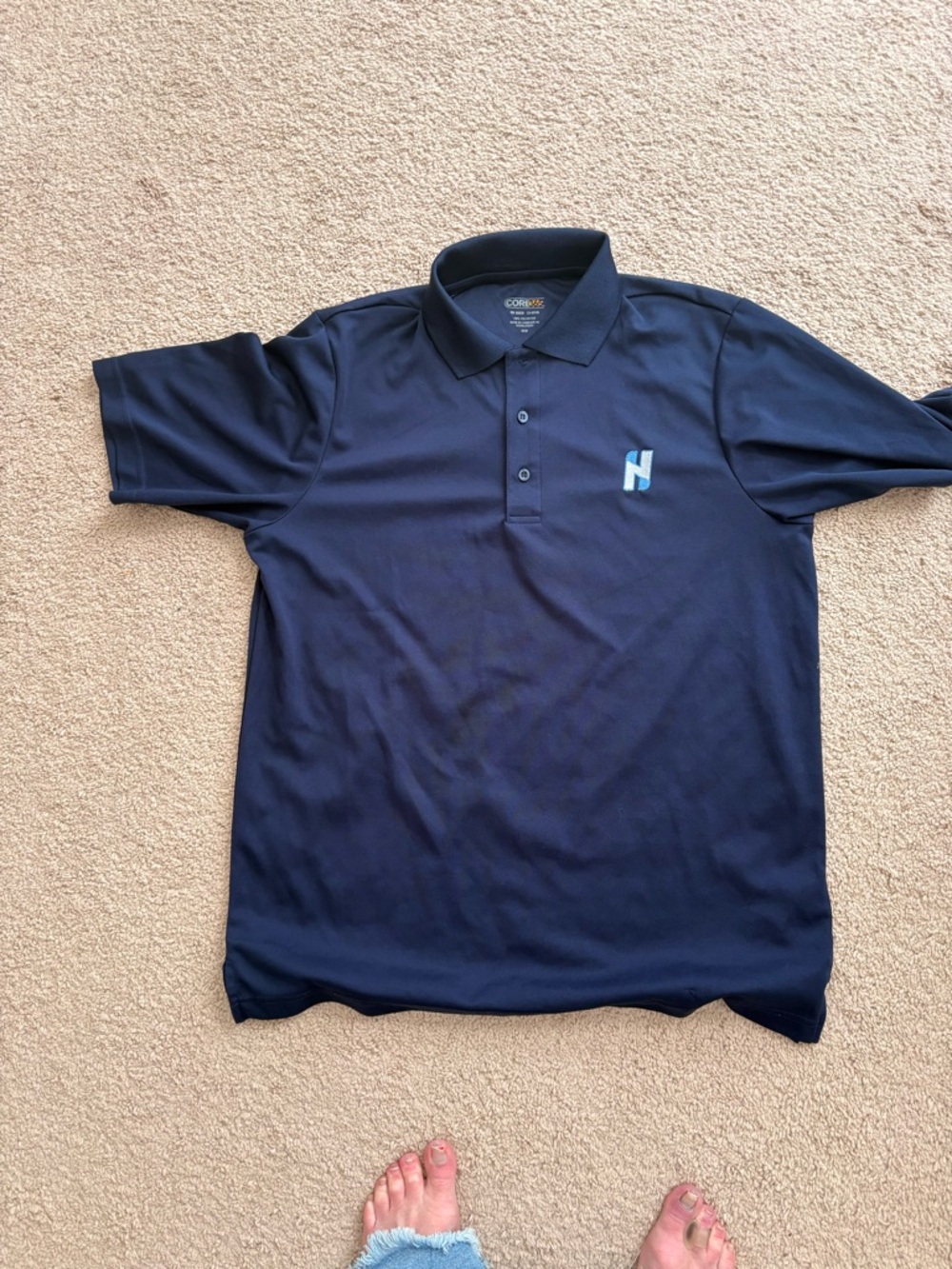 Hudson national golf course Men's Navy Polo with Embroidered Logo